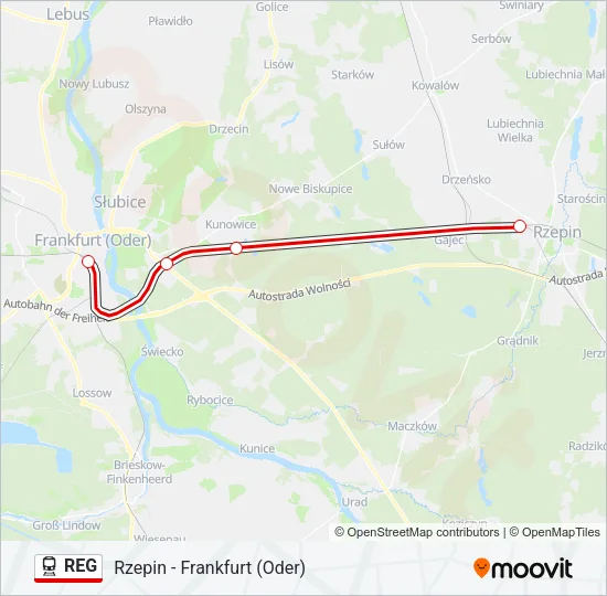 REG Train Line Map