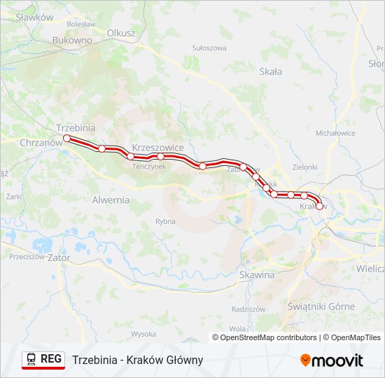 REG train Line Map