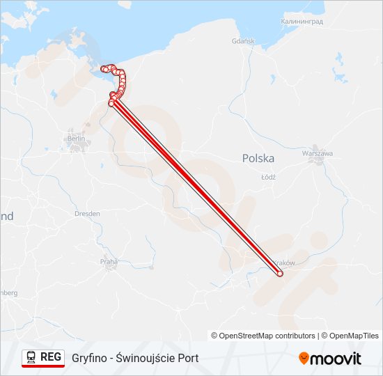 REG train Line Map