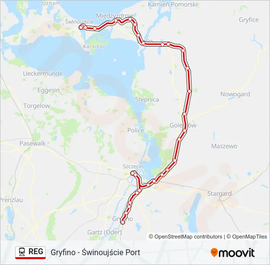 REG Train Line Map