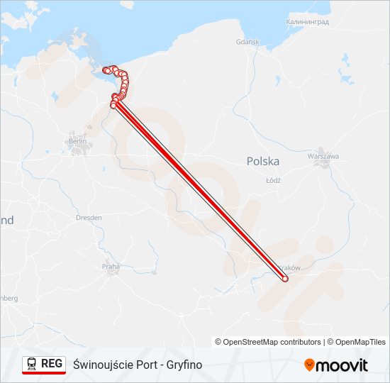 REG train Line Map