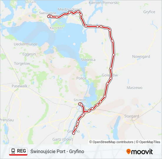 REG Train Line Map