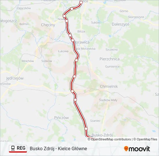 REG Train Line Map
