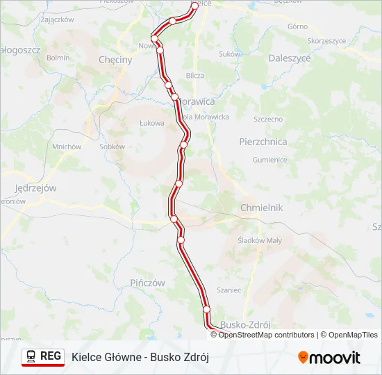 REG Train Line Map