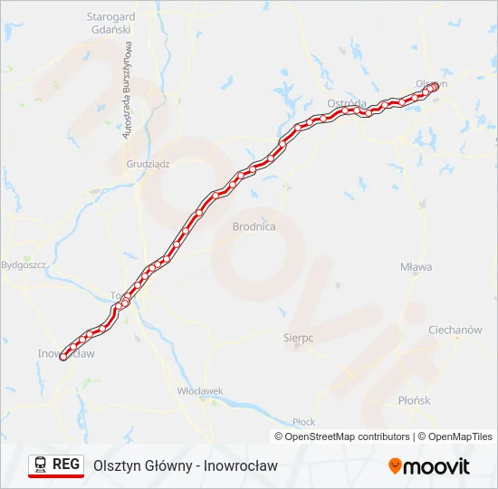 REG Train Line Map
