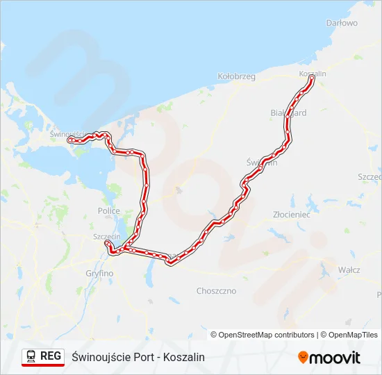 REG Train Line Map
