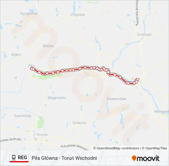 REG Train Line Map