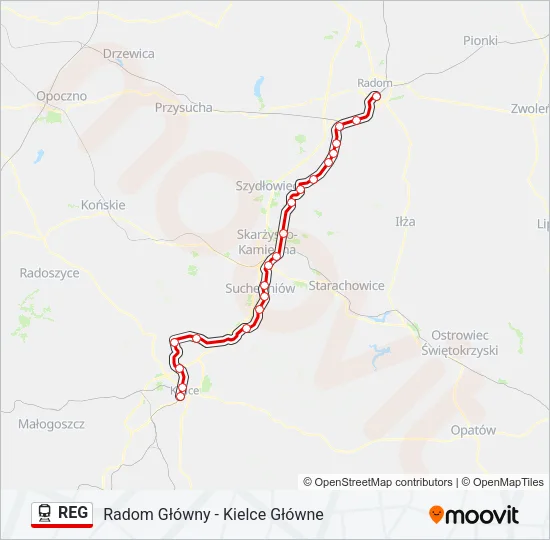 REG Train Line Map