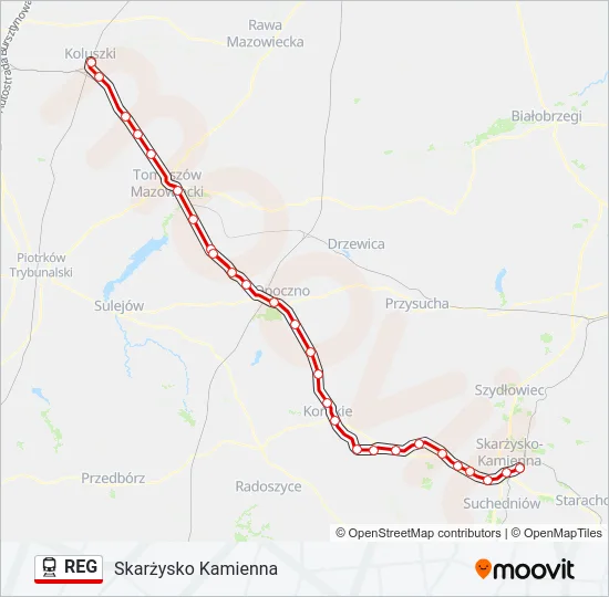 REG Train Line Map