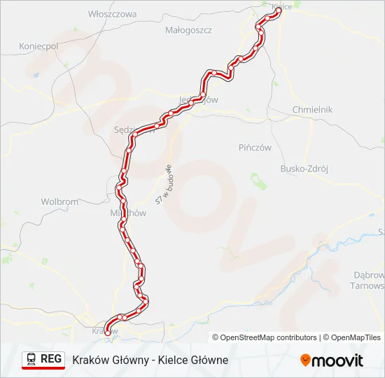 REG Train Line Map
