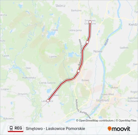 REG Train Line Map