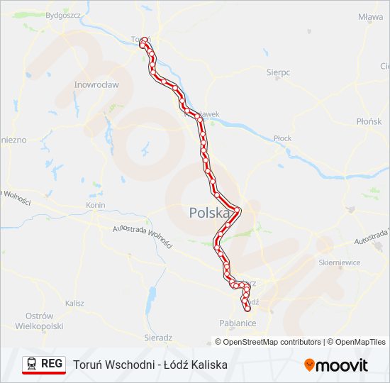 REG train Line Map