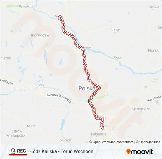 REG Train Line Map