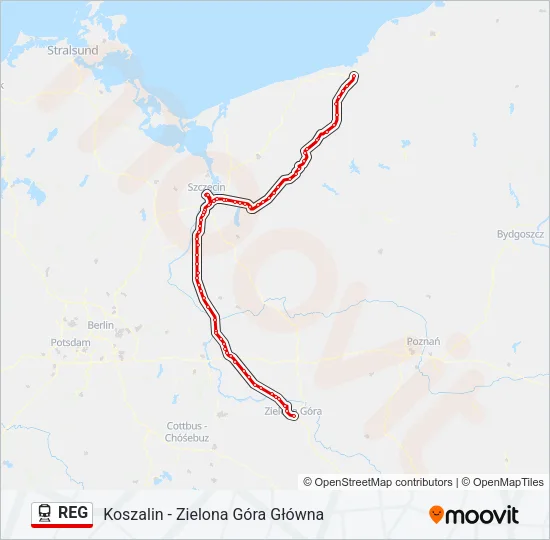 REG Train Line Map