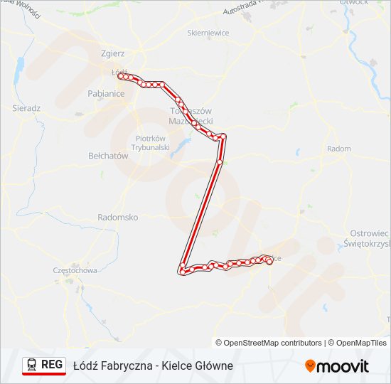 REG train Line Map