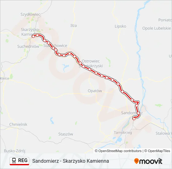 REG Train Line Map