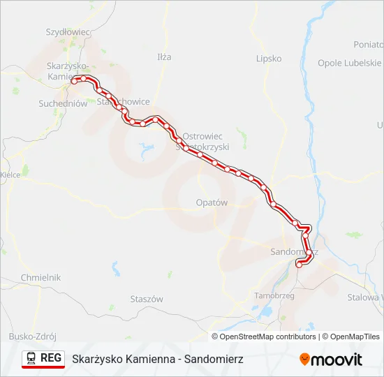 REG Train Line Map