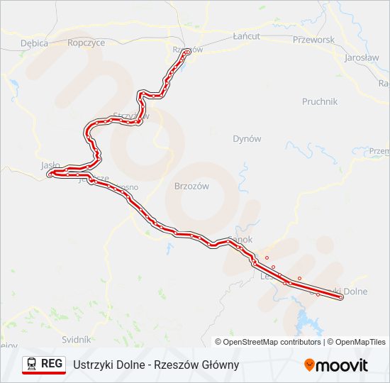 REG train Line Map