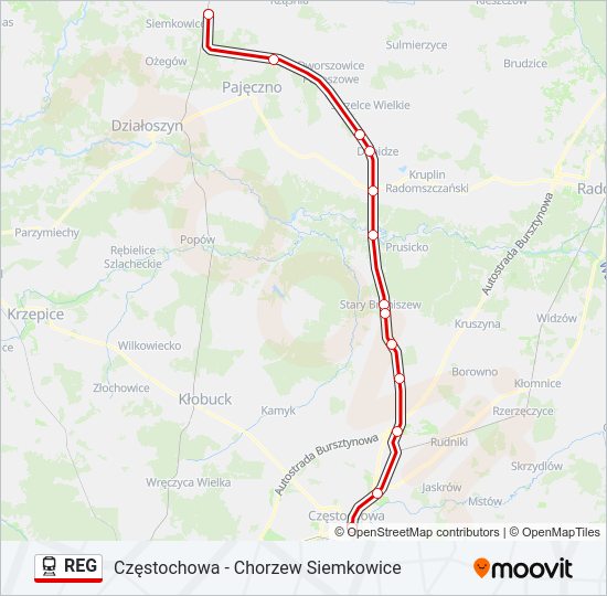 REG train Line Map