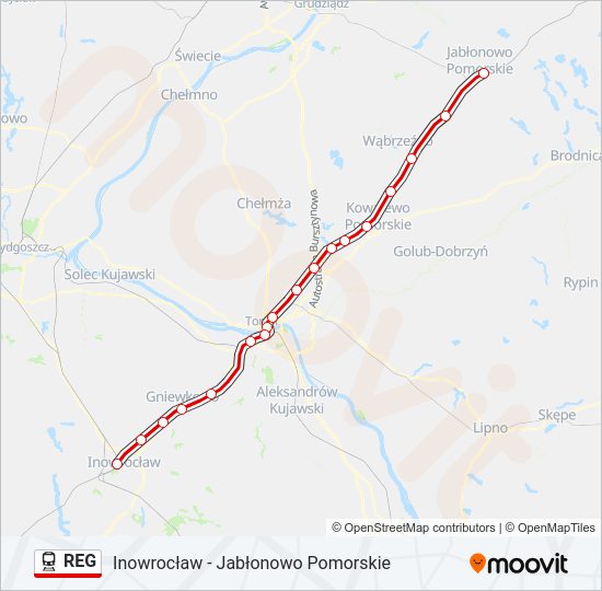 REG train Line Map