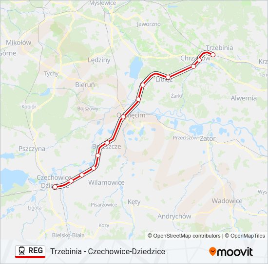 REG train Line Map