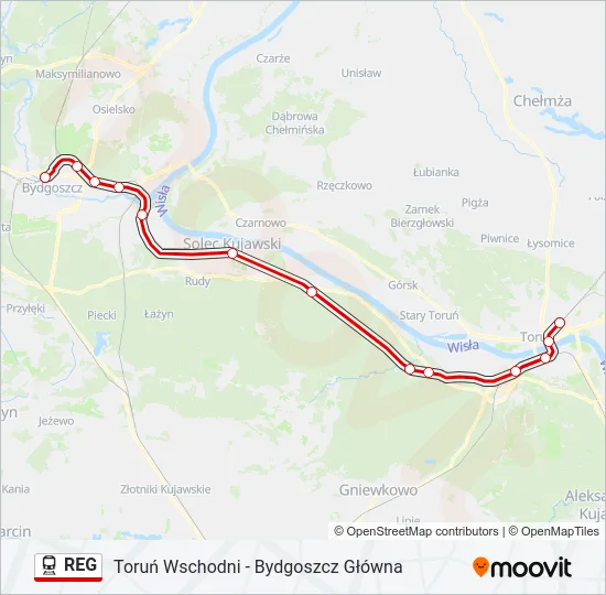 REG Train Line Map