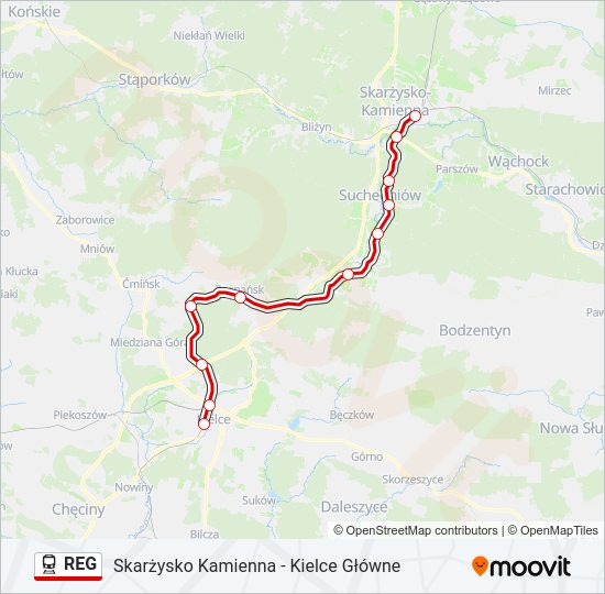 REG train Line Map