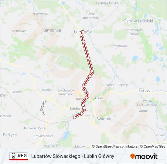 REG train Line Map