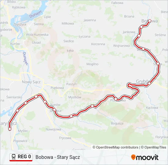 REG 0 Train Line Map