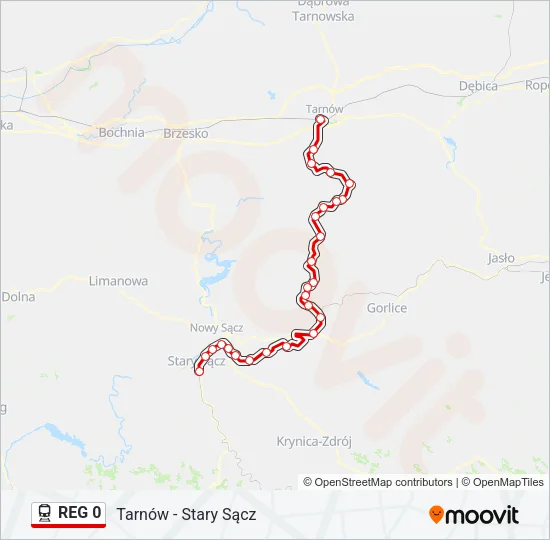 REG 0 Train Line Map