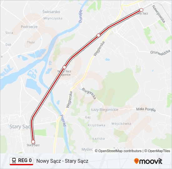 REG 0 train Line Map