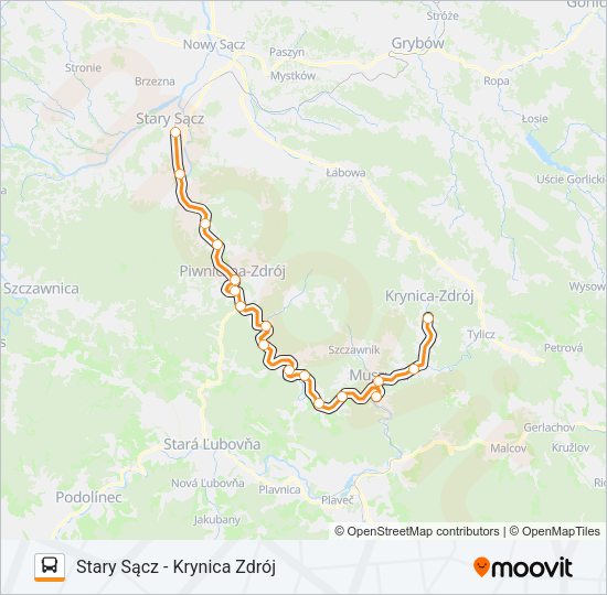 ZKA REG 1 bus Line Map