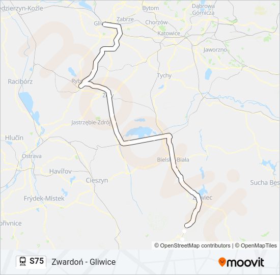 S75 train Line Map