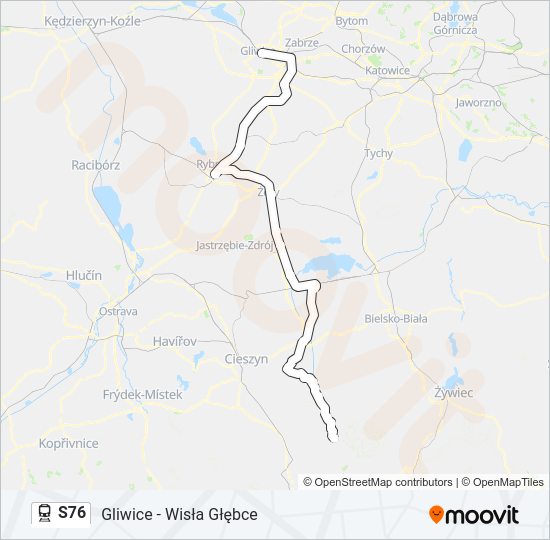 S76 train Line Map