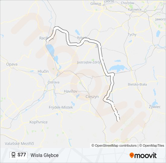 S77 train Line Map