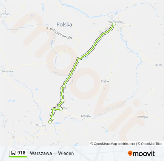 918 bus Line Map