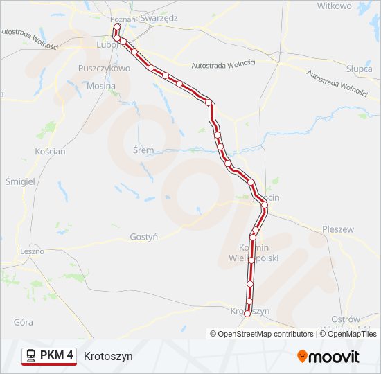 PKM 4 train Line Map