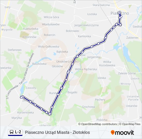 Автобус L-2: карта маршрута