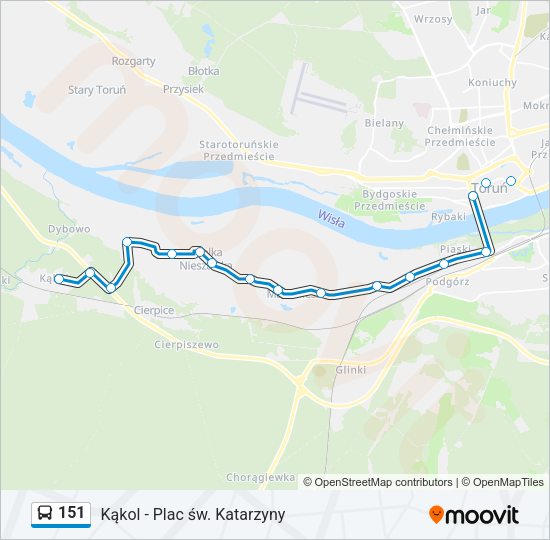 151 bus Line Map