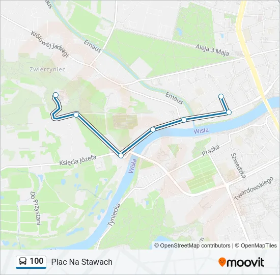 100 Bus Line Map