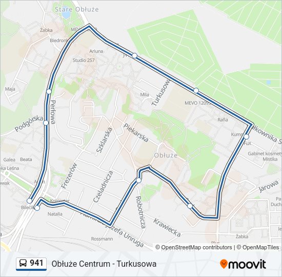 941 bus Line Map