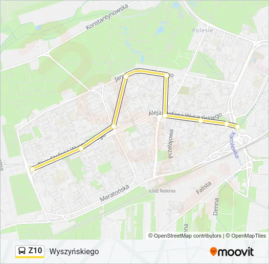 Z10 Bus Line Map