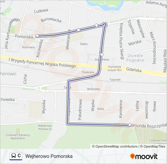 C Bus Line Map