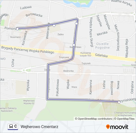 C bus Line Map