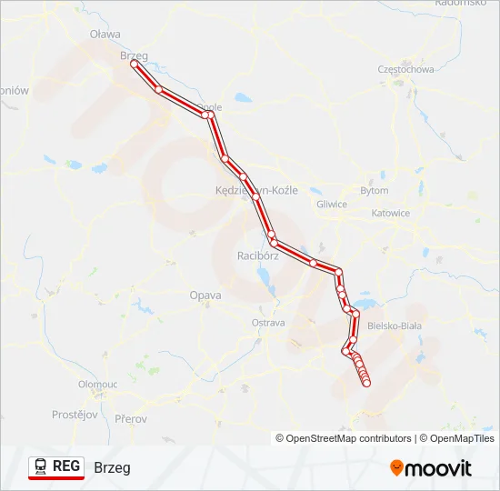 REG Train Line Map