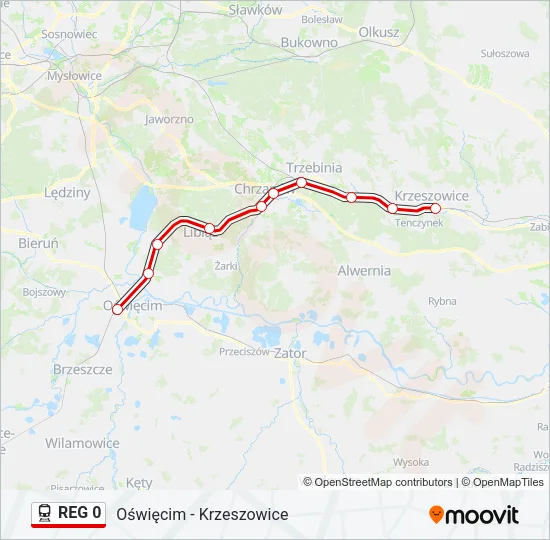 REG 0 Train Line Map