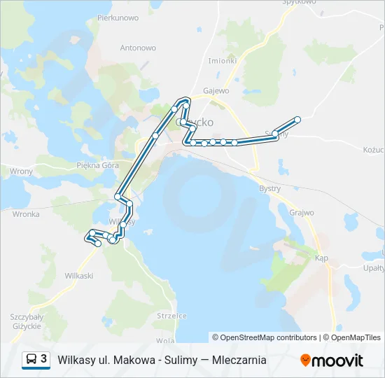 Автобус 3: карта маршрута