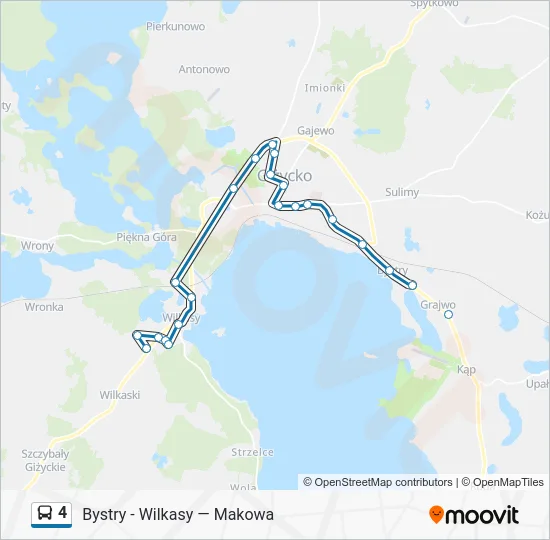 Автобус 4: карта маршрута
