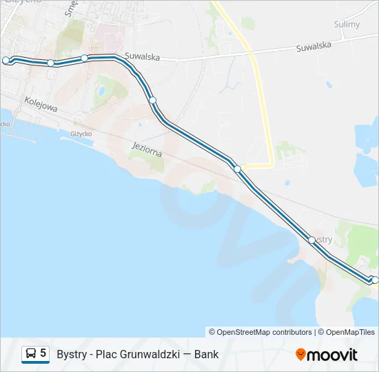 5 Bus Line Map
