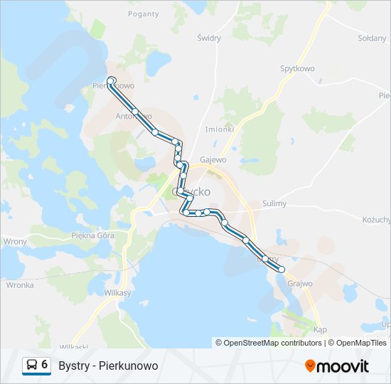 6 bus Line Map